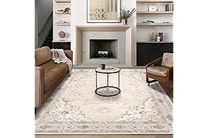 Vintage 8x10 Rugs: Washable, Non-Slip Floor Carpets for Cozy Living