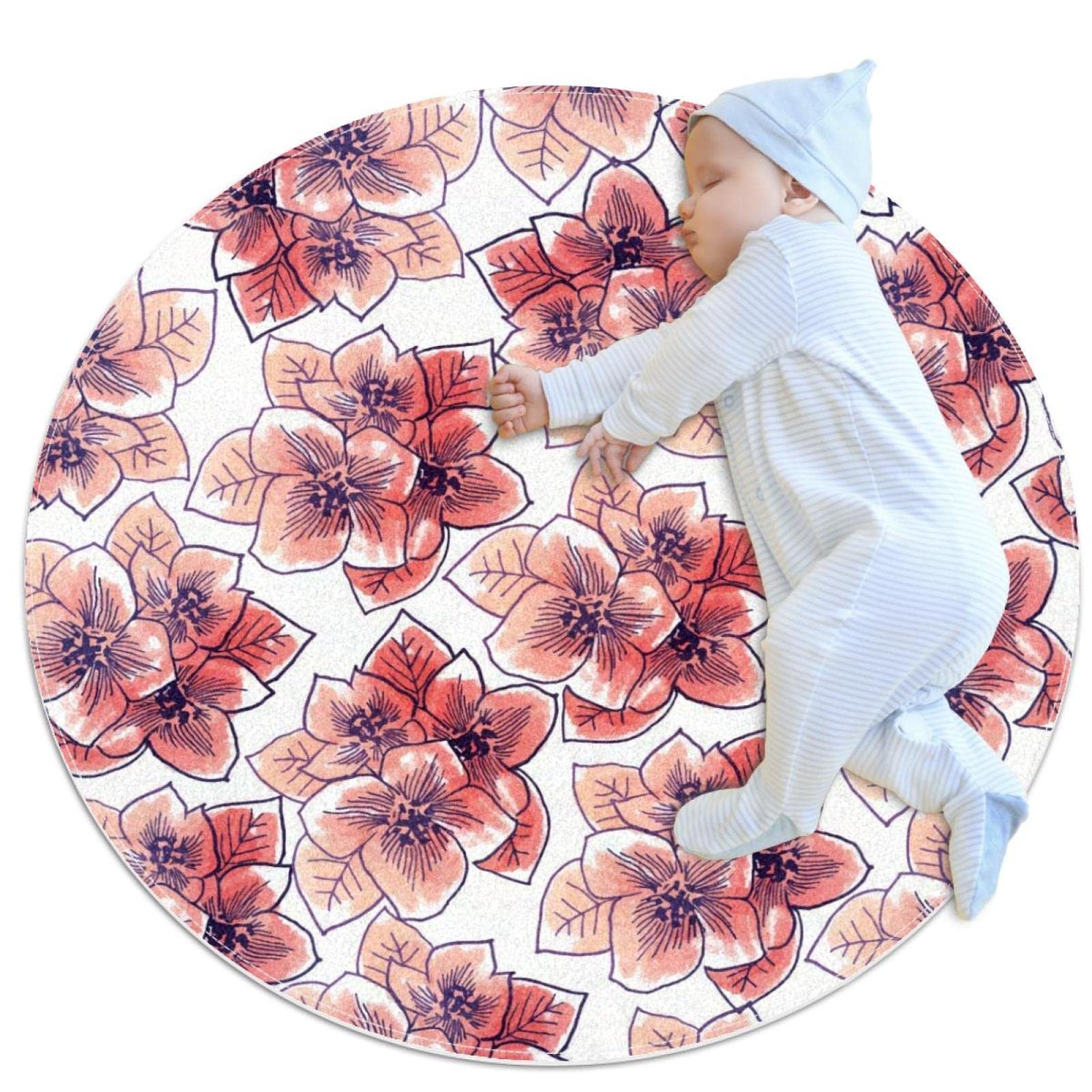 Tapis de bain antidérapant jasmin absorbant et sécurisé pour chambre d'enfant