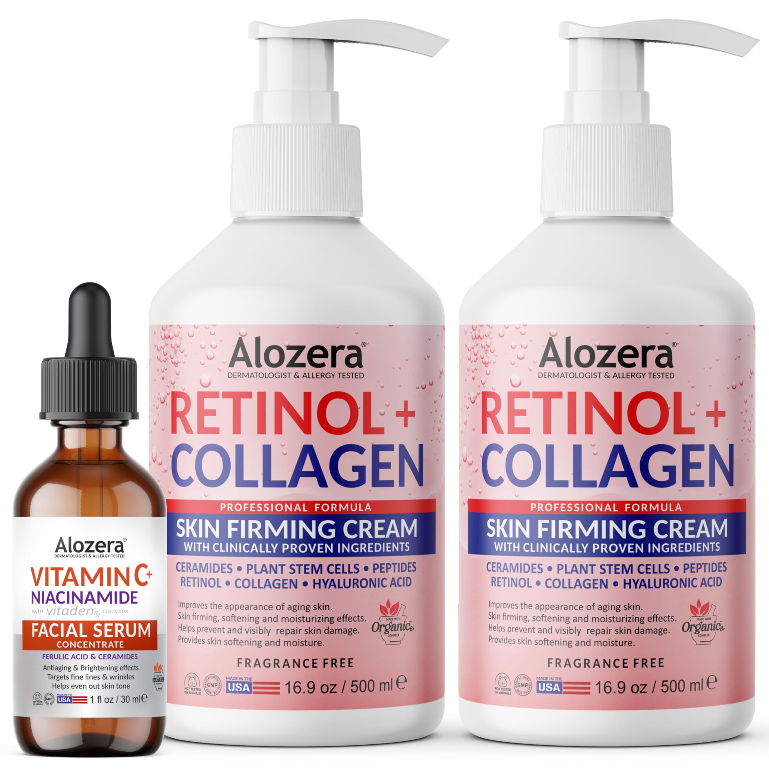 Amazon.com : Alozera Retinol + Collagen Firming Body Lotion (2