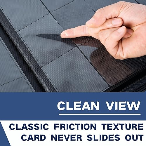 Miniatura 5 de KUOOKING Carpeta de tarjetas coleccionables de más de 1000 bolsillos, 16 bolsillos compatible con MTG, tarjetas deportivas y otras tarjetas de