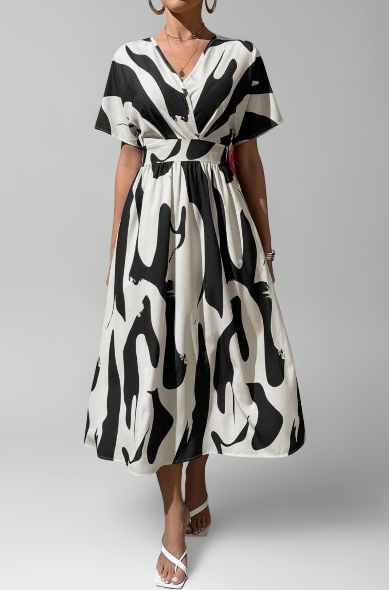 Leriya Fashion Printed Maxi Dress for Women | Trendy Long One Piece Summer Outfit | Lightweight Flared Dress for Casual & Holiday Wear