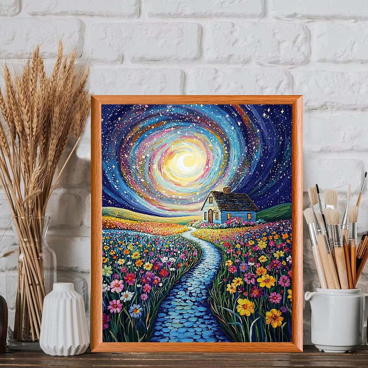 Paysage de ciel étoilé Peinture Numero Adulte Kits, 80x100cm m-1005