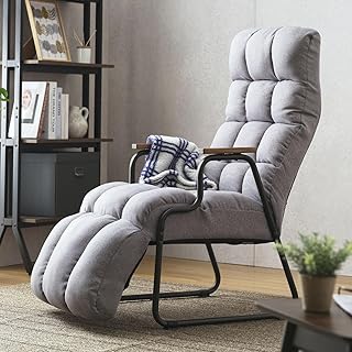 ドウシシャ 全身をゆったりリラックスさせる もこもこポケットコイル 一人掛けソファ ライトグレー ESCF-GY 幅57cmx奥行80cmx高112cm 座面高さ43cm リクライニング 一人掛けソファ チェア 椅子 おしゃれ フロアチェア