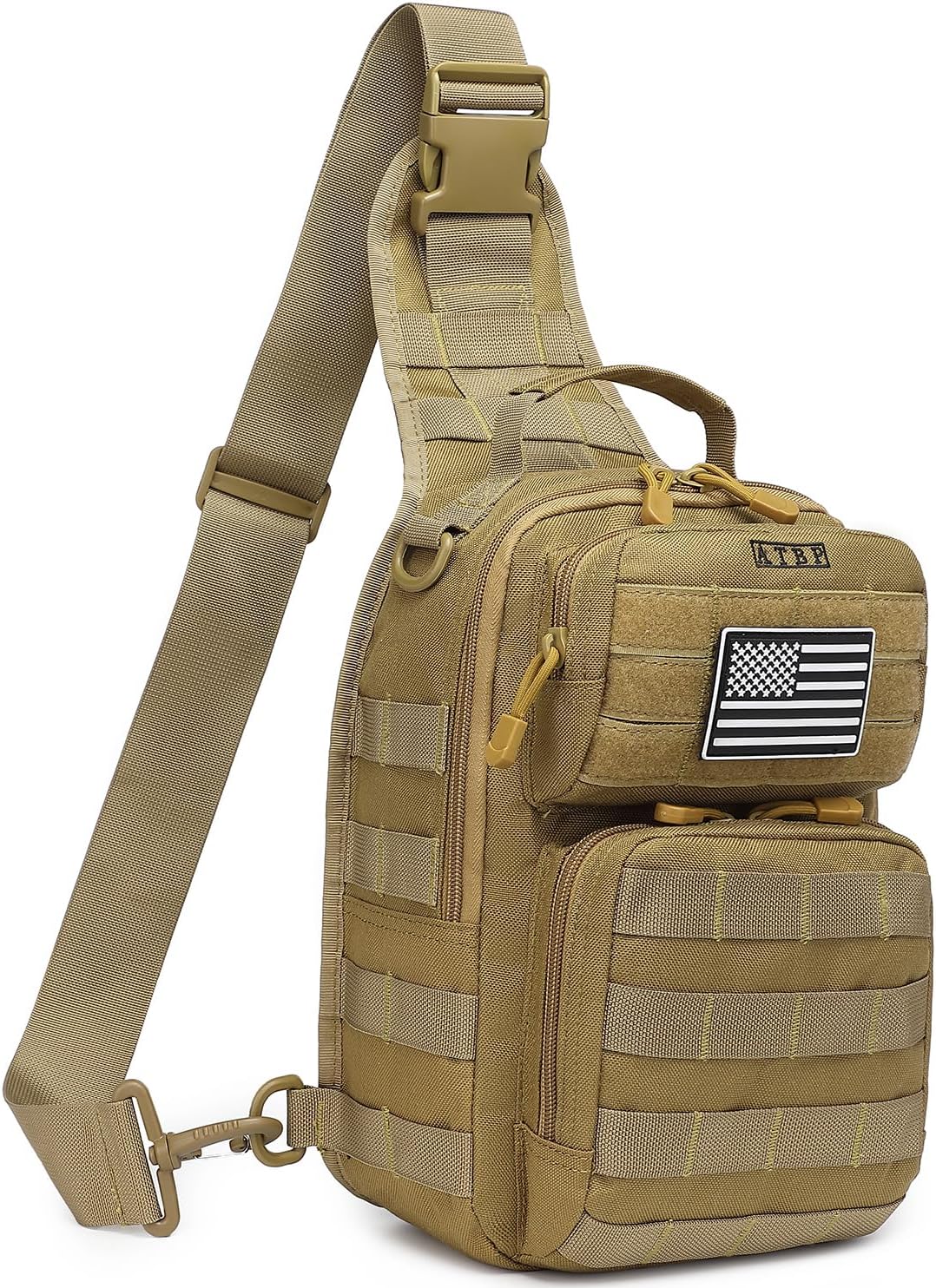 ATBP Tactical Sling Backpack With Holster Military Crossbody Bag for Men Single Shoulder Back Pack 10L - Image 2