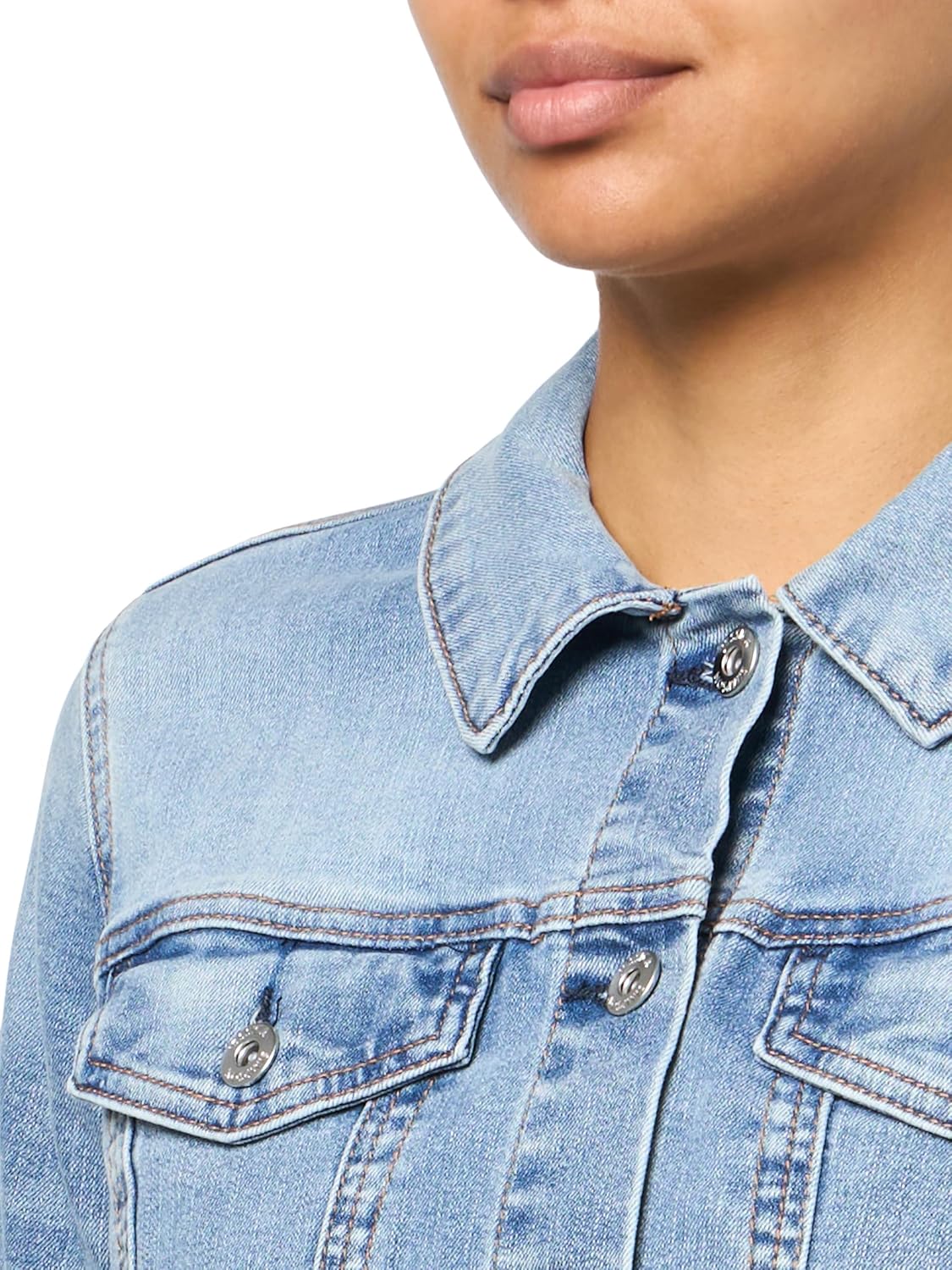 Jessica Simpson womens Pixie Classic Feminine Fit Crop Jean Jacket Standard - Image 3