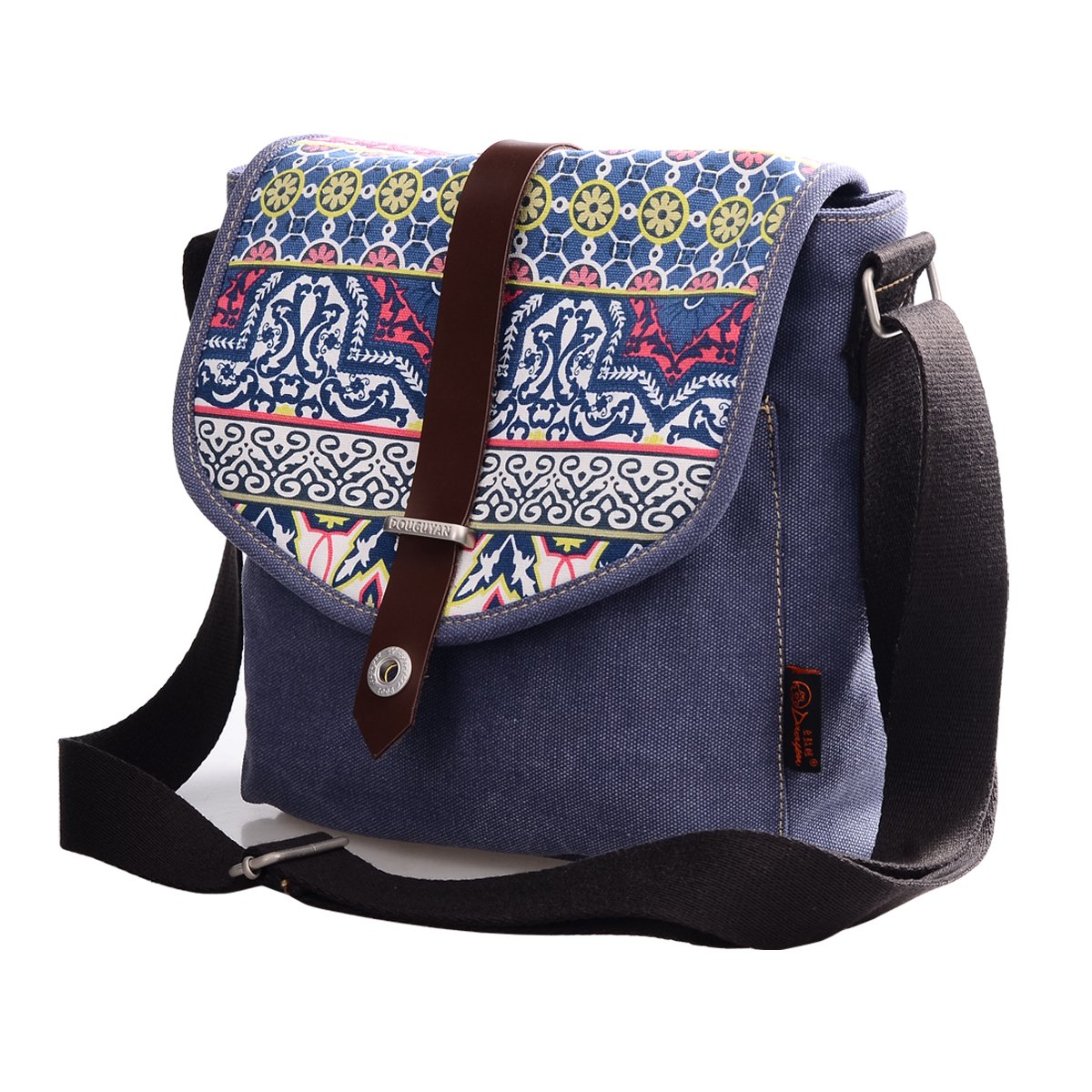 Douguyan Girl’s Mini Canvas Everyday Purse Crossbody Shoulder Bag Fashion Messenger Bag 156 Blue