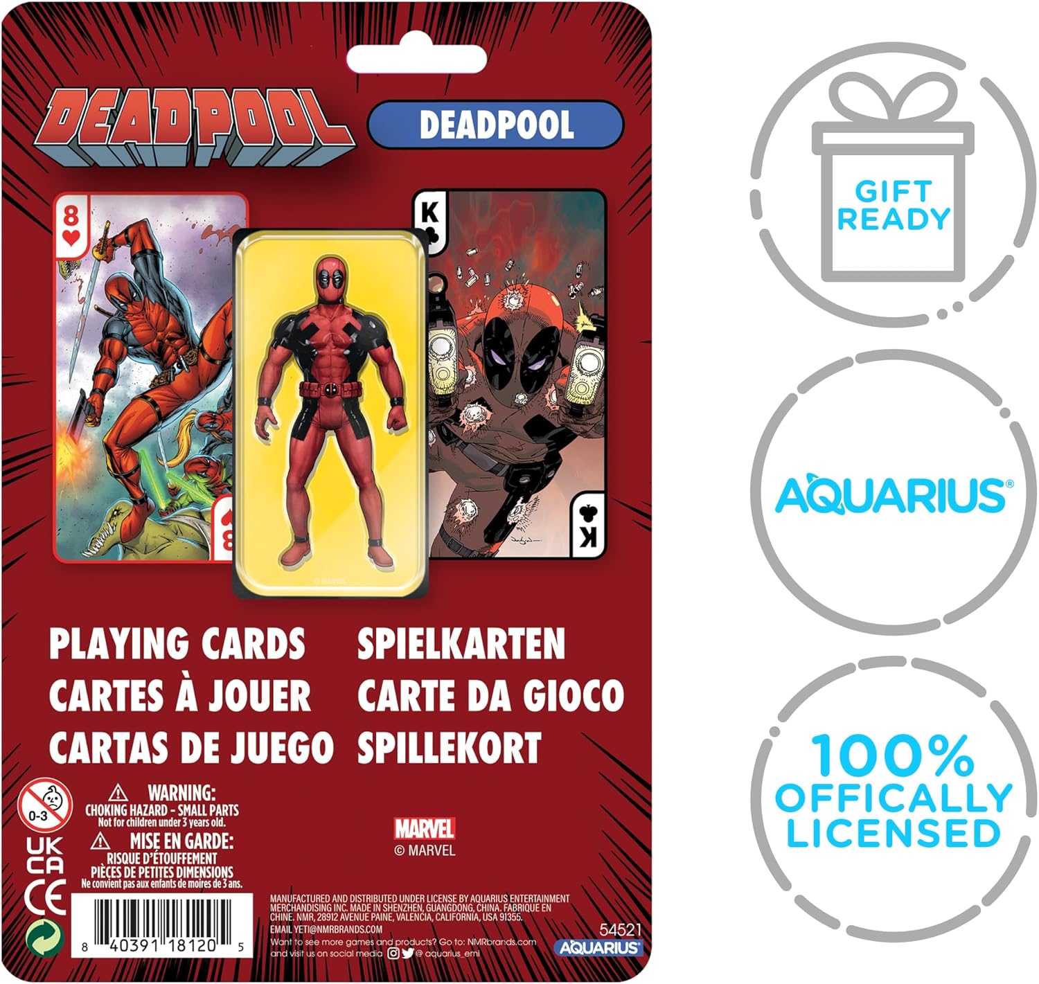 Aquarius Marvel Deadpool Premium Playing Cards – Deadpool Themed Deck of Cards for Your Favorite Card Games - Officially Licensed Deadpool Merchandise & Collectibles image 2