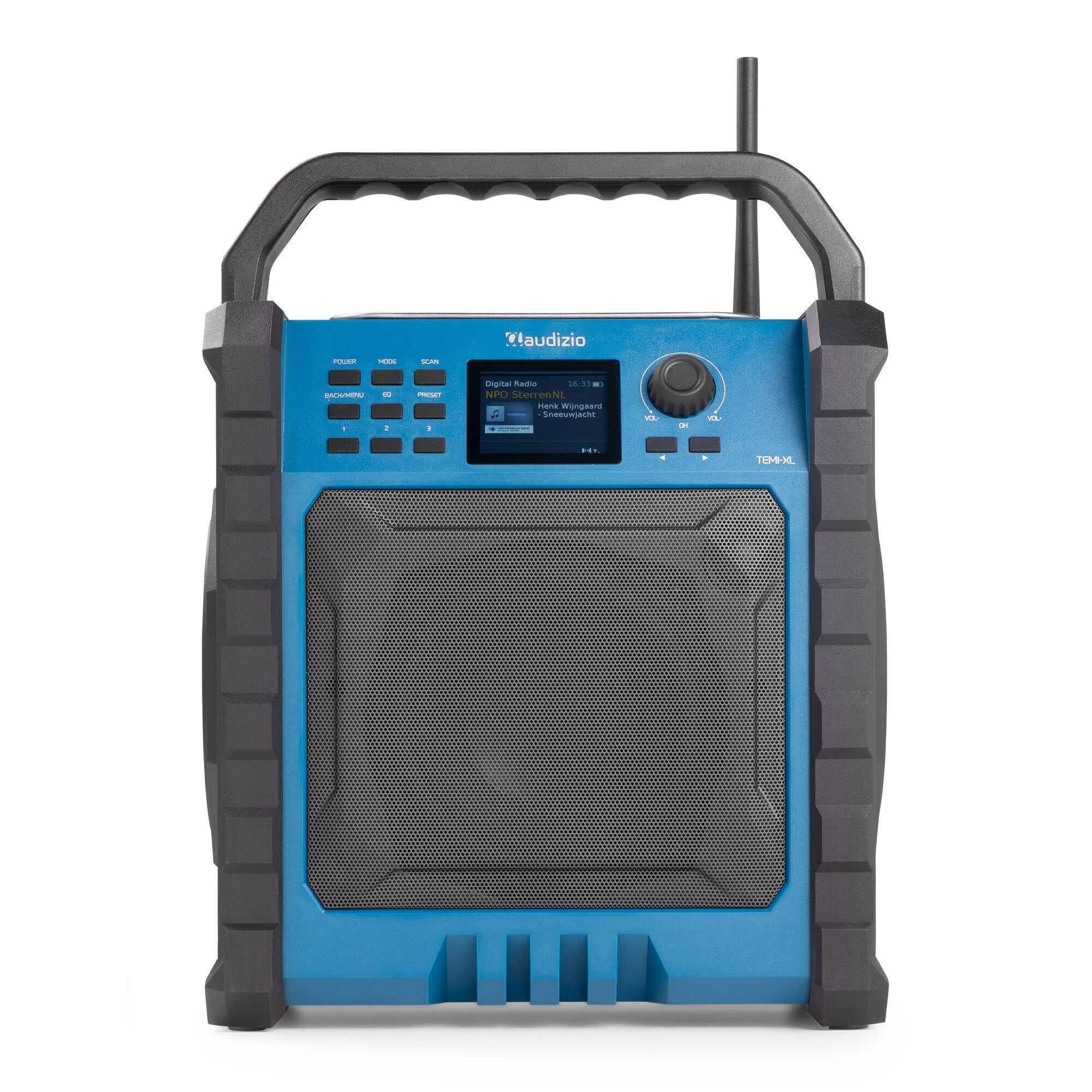 Audizio TEMI - Radio Dab+/FM, Bluetooth, 200 W, finitura blu, batteria esterna