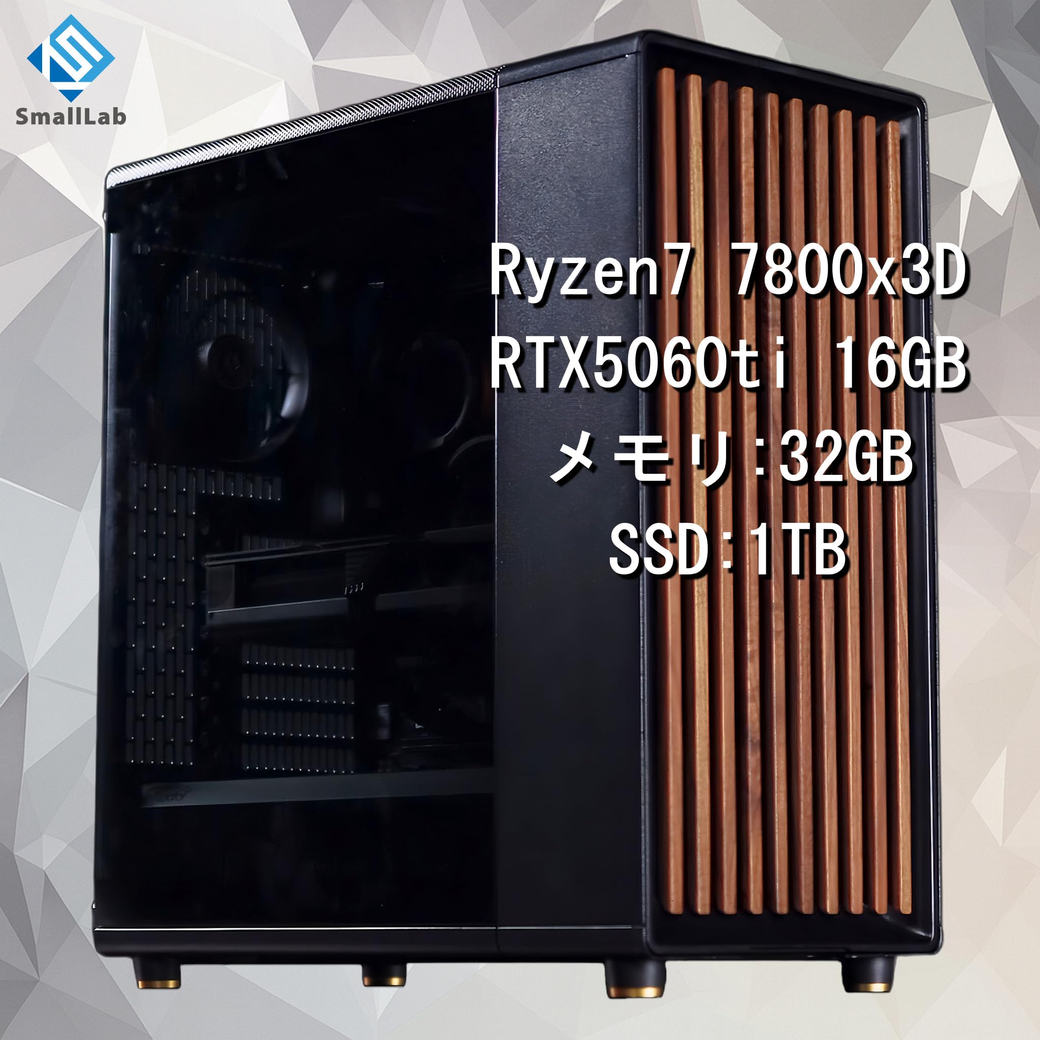 Amazon.co.jp: スモールラボ AMD Ryzen7 7800x3D ／ RTX5060ti 16GB