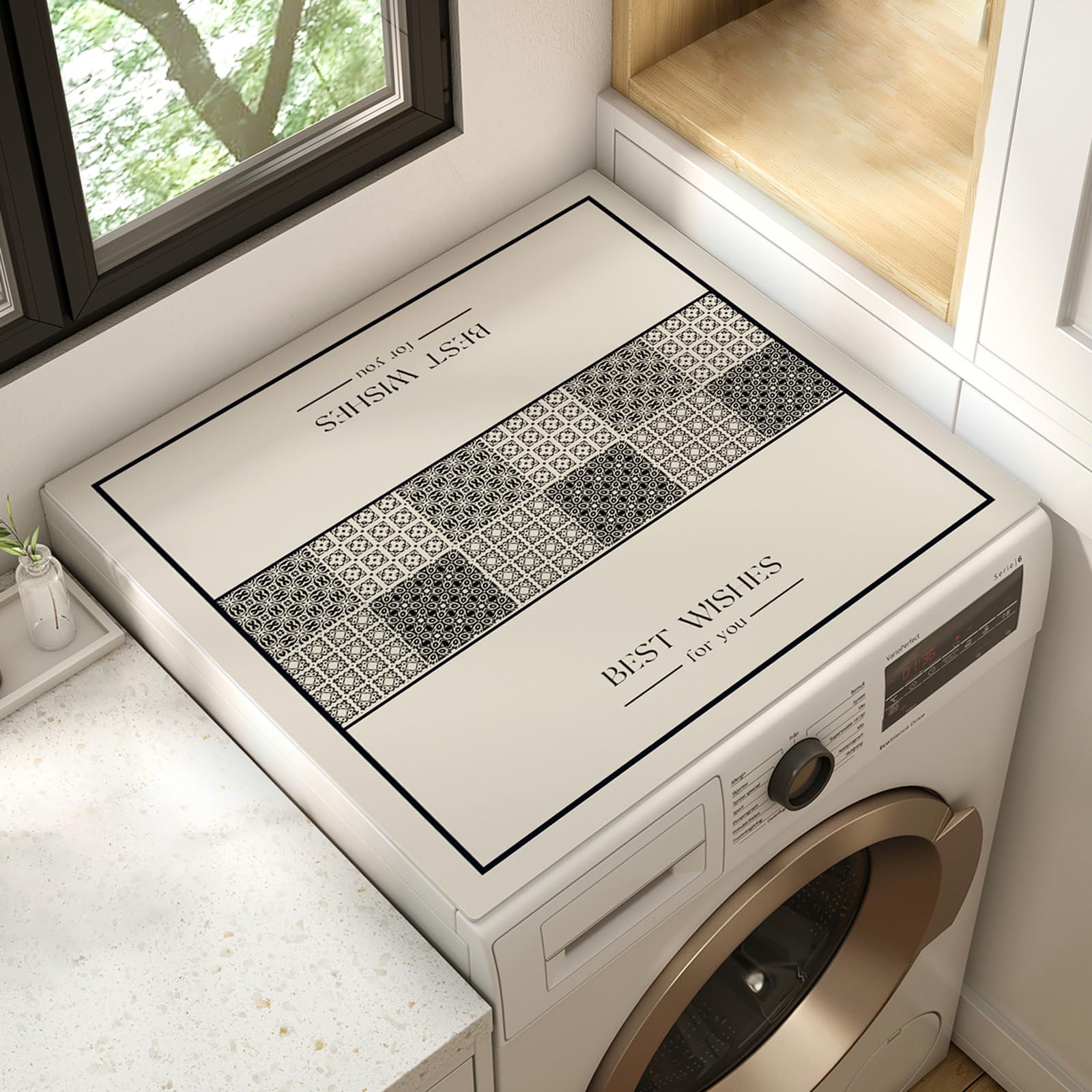 Anti Slip Fridge Dust Cover,Fridge Protection Mat Top,Washing Machine Top Cover Cloth,Refrigerator Dust Proof Cover Mat,Anti Fouling,Waterproof,Wear Resistant,For Washer,Dryer,Bedside Table