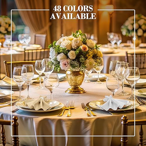 Miniatura 6 de Ultimate Textile -10 docenas - Reversible Shantung Satin - Majestic - Servilletas de tela Majestic de 17 x 17 pulgadas, color beige