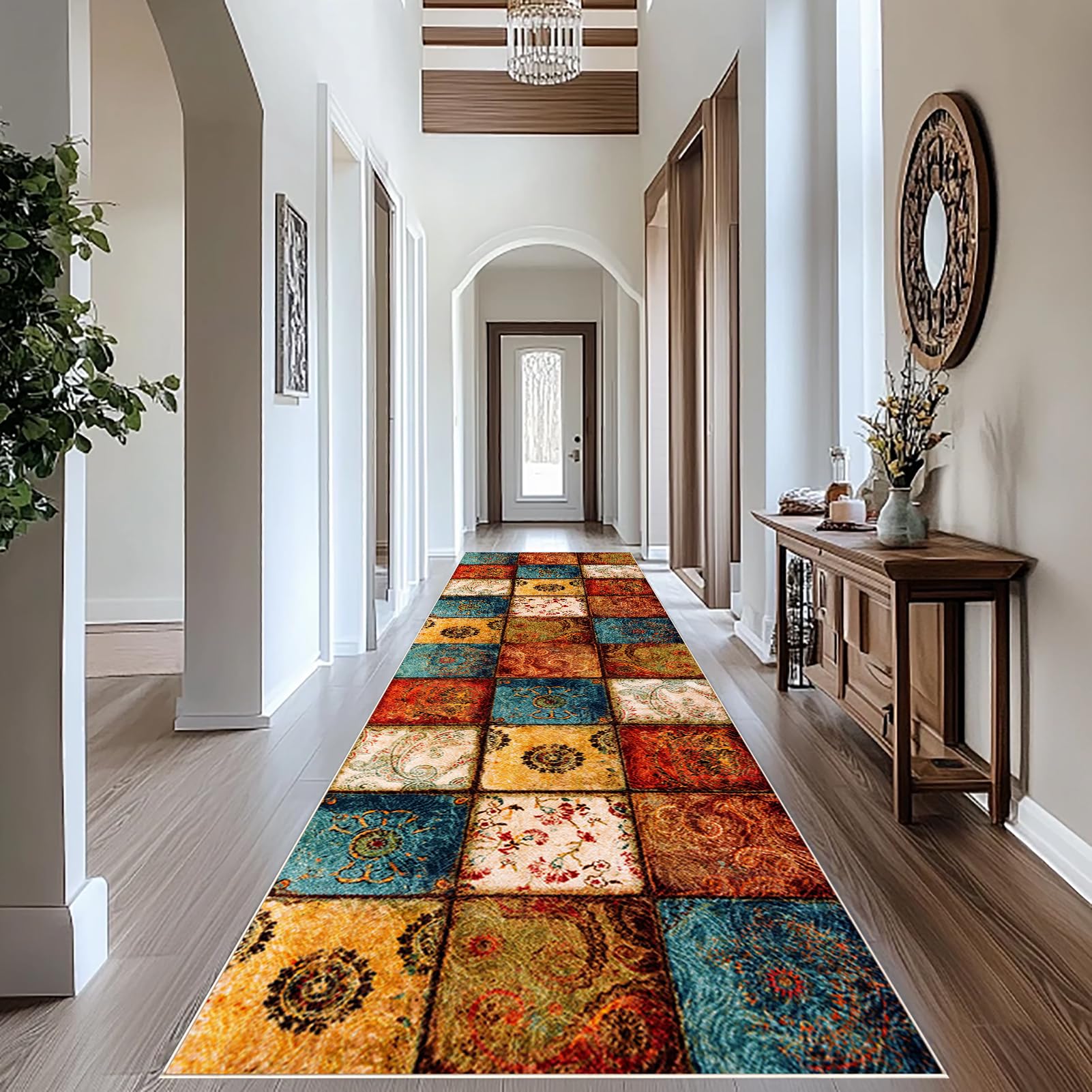Bieżnik na korytarz, antypoślizgowy, 50 x 450 cm, chodnik do kuchni, przedpokoju i wejścia, można prać, chodniki do przedpokoju, kuchni, chodnik, dywan podłogowy, do przedpokoju, salonu, korytarza