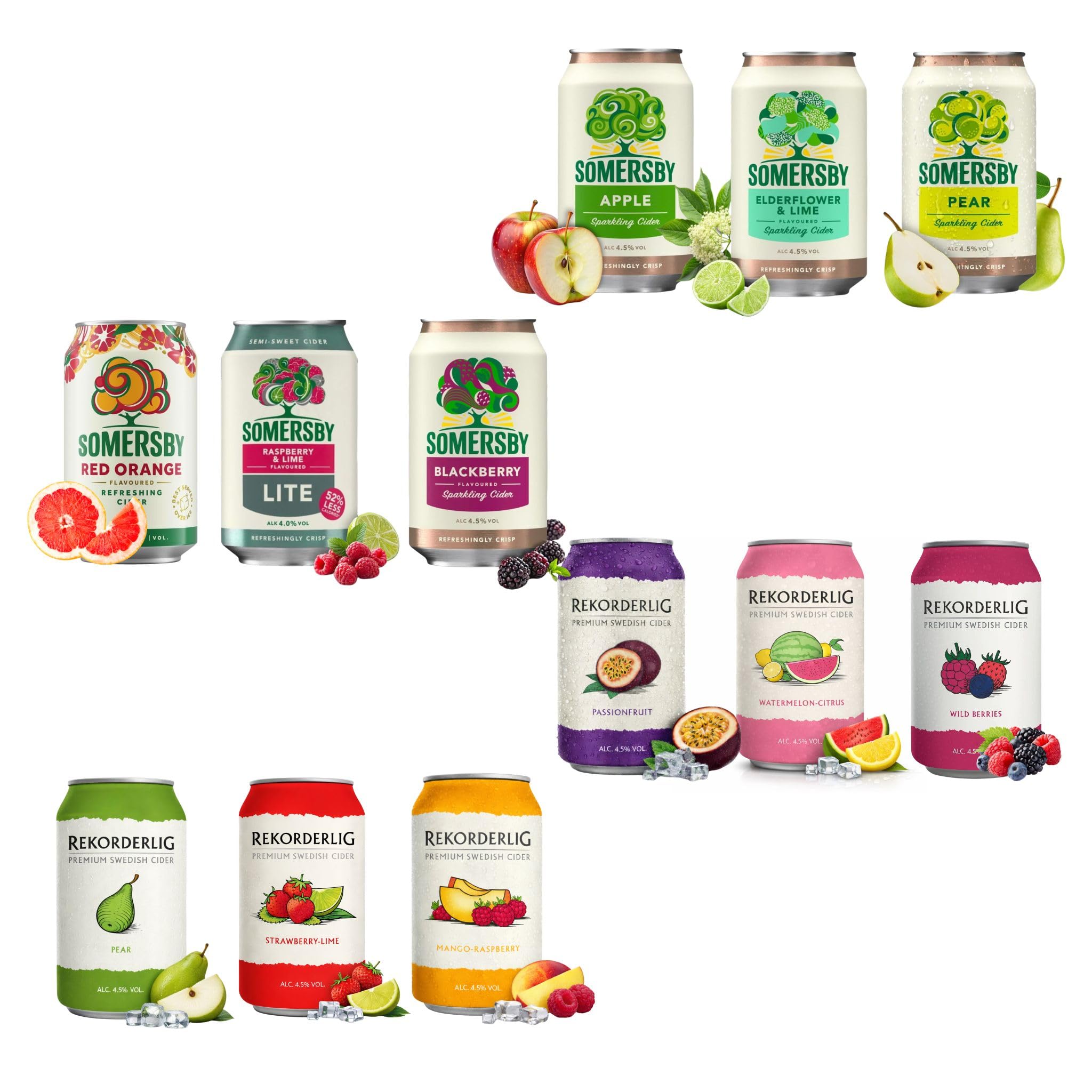 Cider Mix XXL Premium Paket (24x0,33l) – Somersby & Rekorderlig Vorrat Dosen