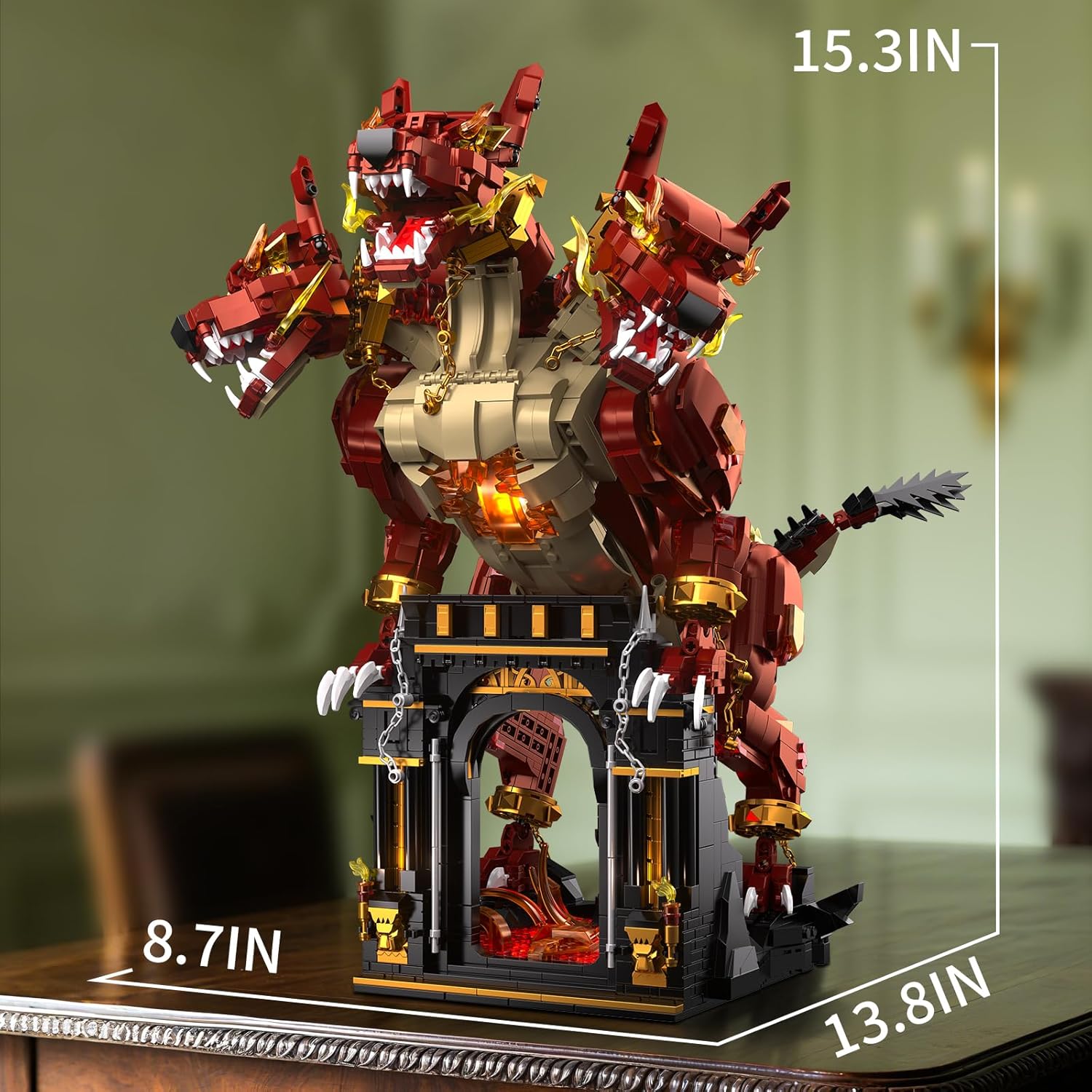 Dog Building Set for Adults,Animal Toy for Home Office Decor,Building Blocks with Display Stand and LED Light,Ideal Gift for Adult Men Teens 14+ (2317pcs)