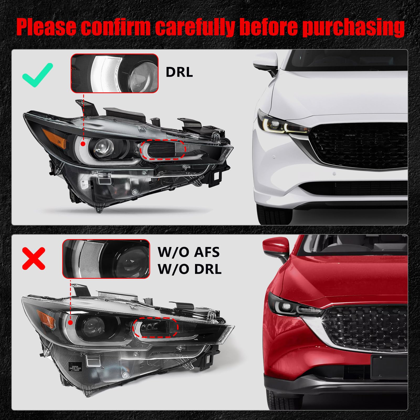 Amazon.com: Huray Headlight Assembly for Mazda CX-5 CX5 2022 2023