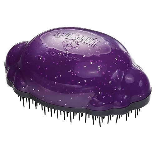Miniatura 14 de Knot Genie Cepillo desenredante para niños (encanto lila) | Tamaño completo original | Perfecto para cabello rizado, separa suavemente los nudos,