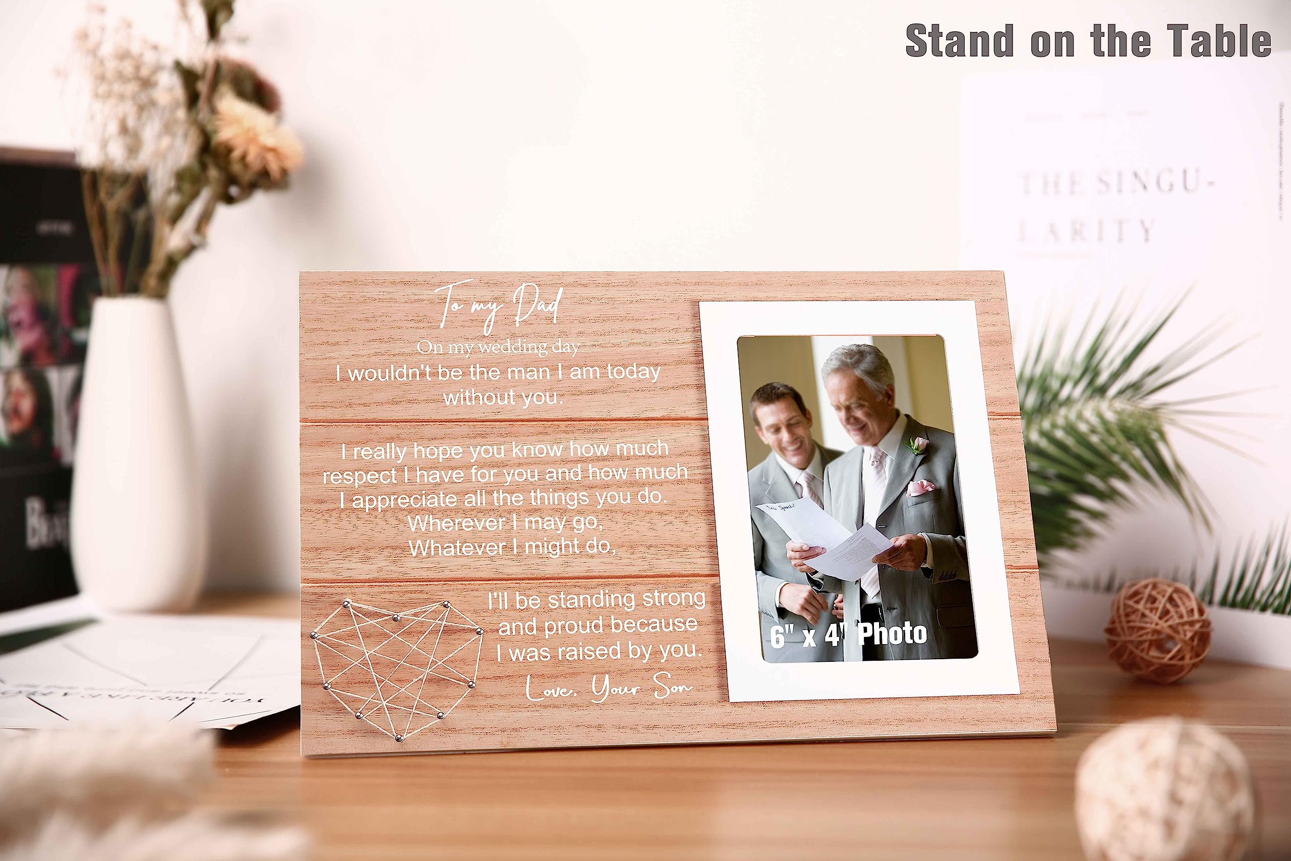 Cornice portafoto con scritta in inglese Daddy and Me, con scritta in