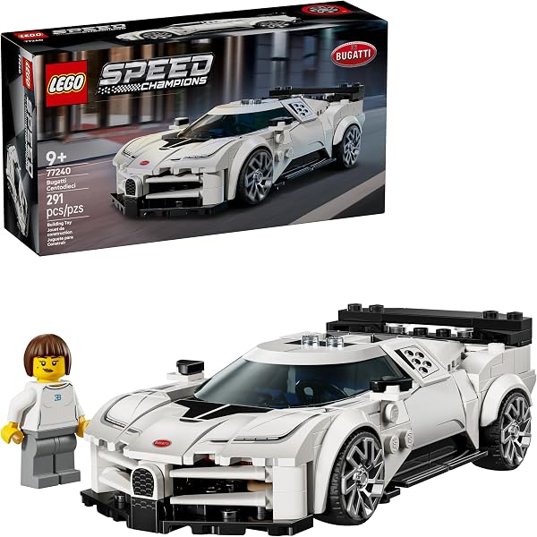 The LEGO Speed Champions Bugatti Centodieci Hyper Sports Car Toy offers a detailed build for racing fans.