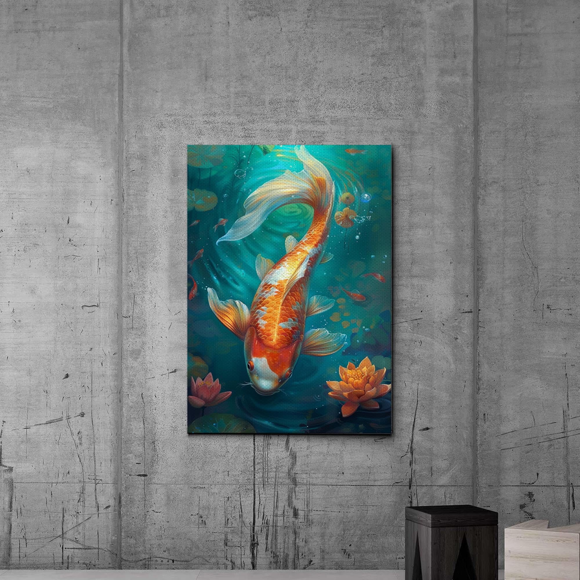 Amazon.com: Koi Fish Wall Art, Modern Wall Art Print, Zen Wall Art