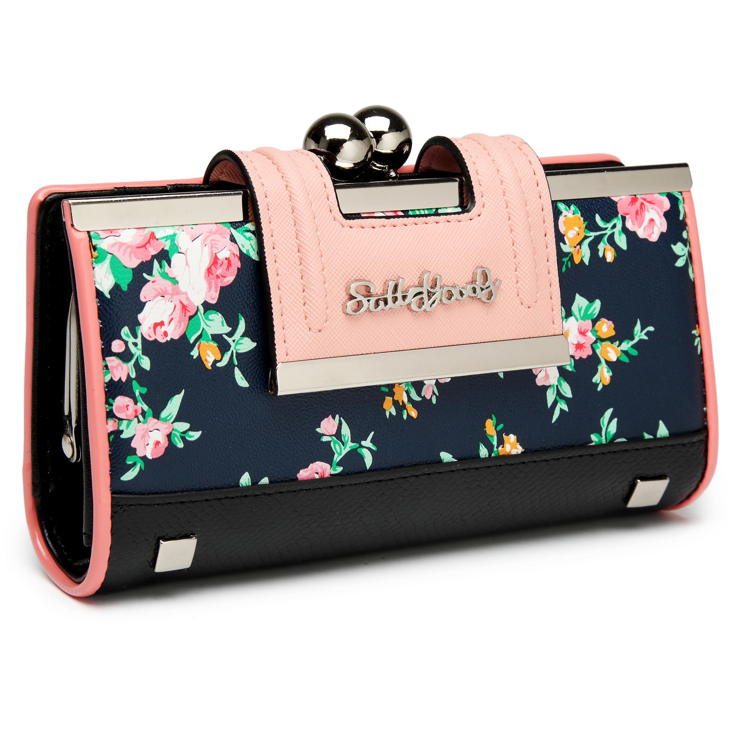 Women Wallet Leather Large Capacity Women's Handbag Large Capacity Long Wallet, with 10-card slots and clips