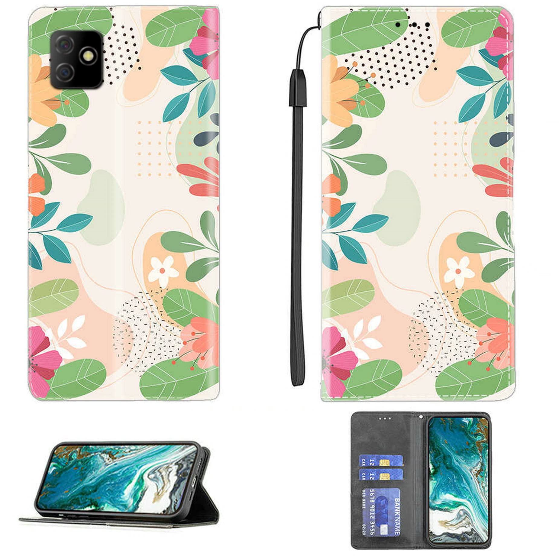 AroepurtCase for Digicel Dl4 Plus Case Compatible with Digicel Dl4 Plus Phone Case Cover PU Leather Kickstand Magnetic Wallet Case CPT2