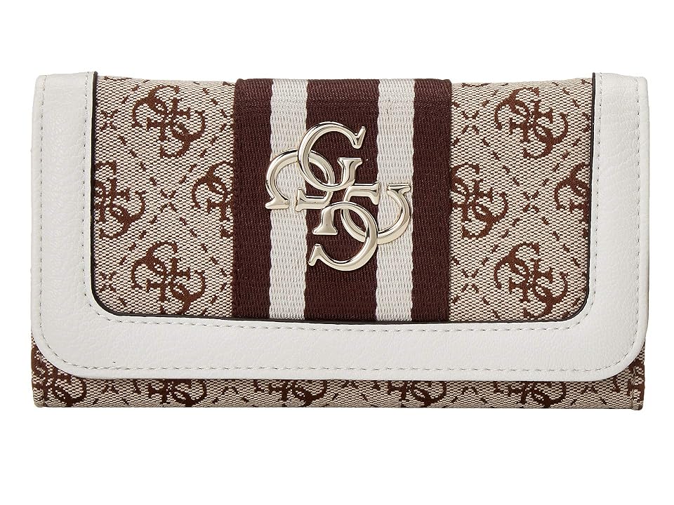 

GUESS Vintage SLG Slim Clutch (White) Wallet Handbags