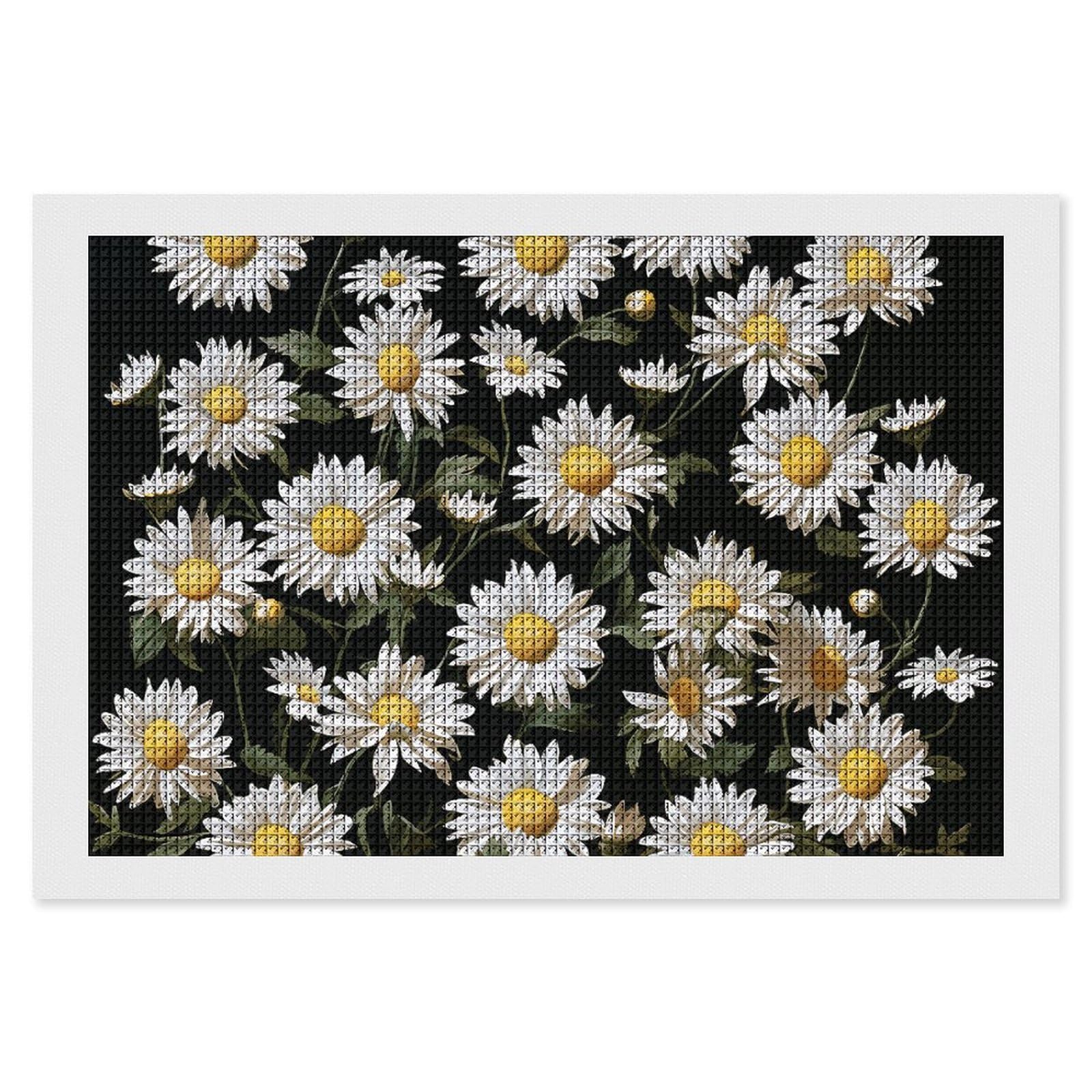 NONHAI Diamond Painting Kits for Adults - DIY Diamond Art Kits for Beginners - Full 5D Paint Drill Diamond Dots Paintings- Daisy Diamonds Pictures Gem Art and Craft Wall Decor 8"x12"