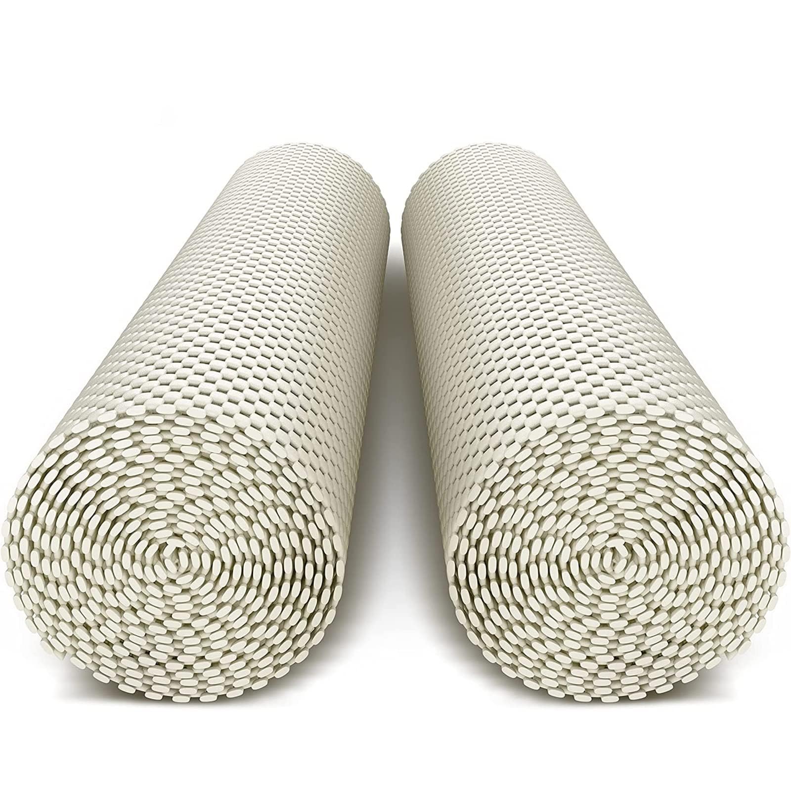 Jaffiust Roll Non Slip Rug Underlay - Non Slip Rug Gripper - Carpet Grippers And Rug Grippers for Laminate Floors - Waterproof Floor Mat Shelf Drawer Liner (White)