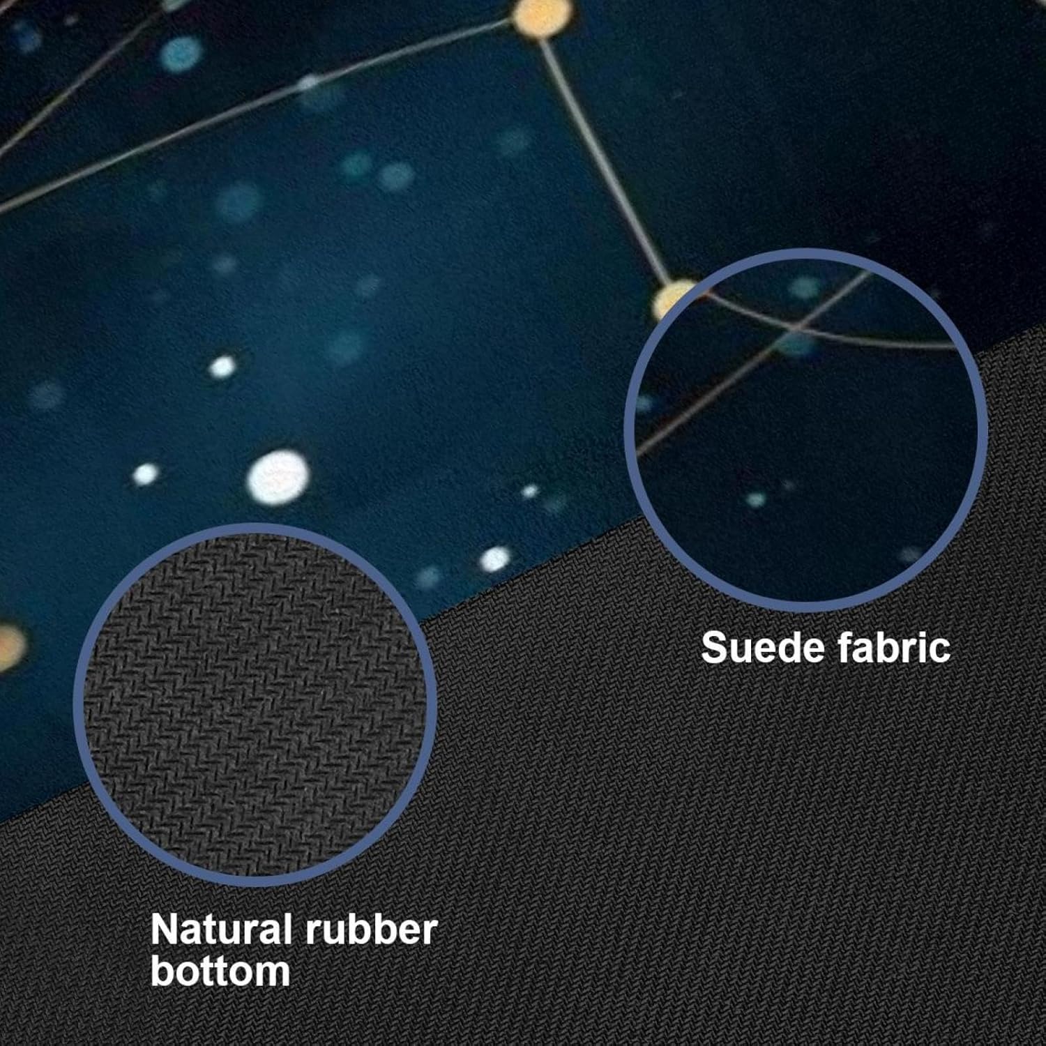 Yoga Towel, Constellations Zodiac Galaxy Pattern Non Slip Sweat Absorbent Hot Yoga Mat Towel for Hot Yoga, Pilates and Fitness - 72.8" x 26.8"