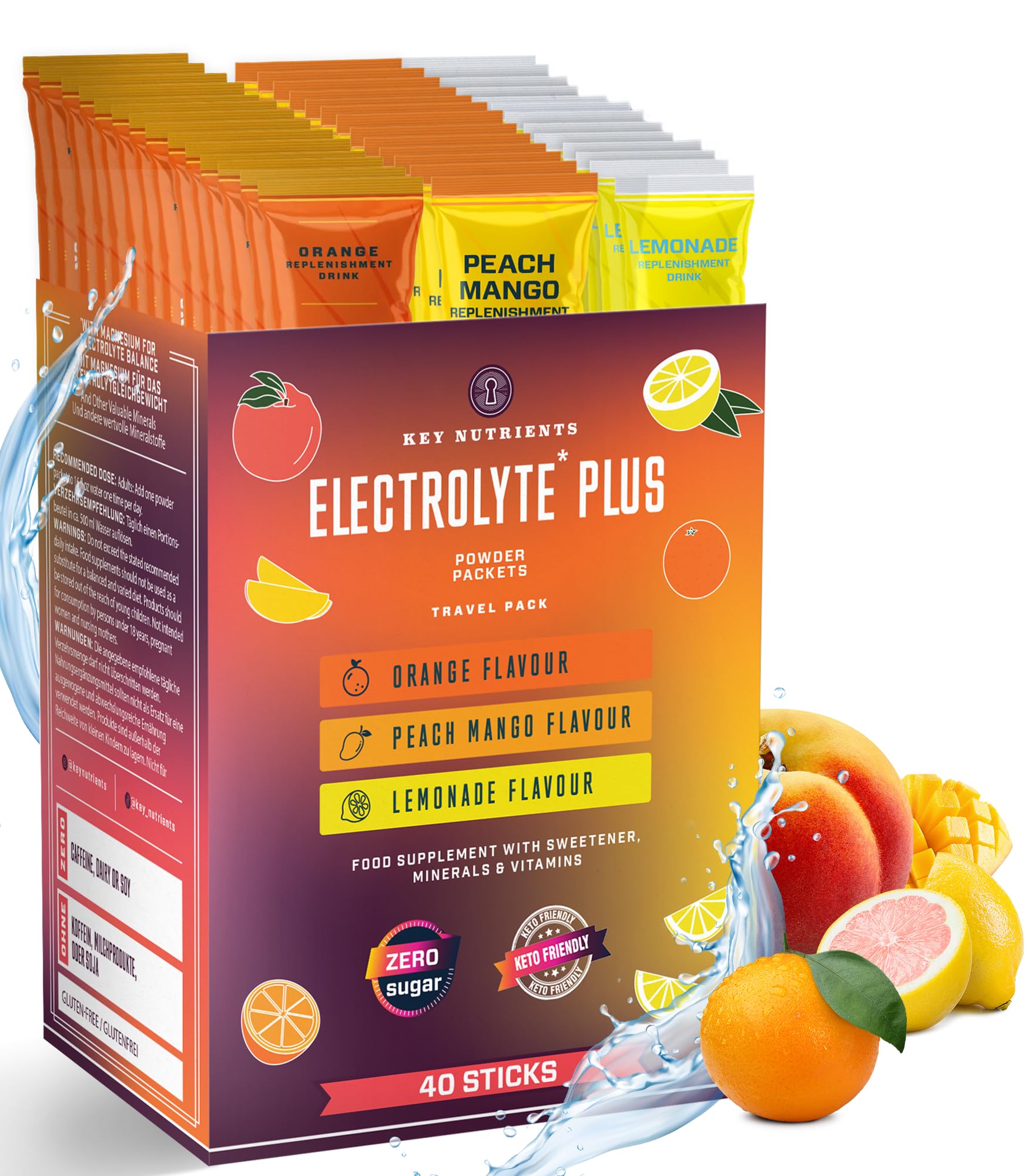 Key Nutrition Snapklik.com : KEY NUTRIENTS 40 Pack Multivitamin Hydration Packets For ...