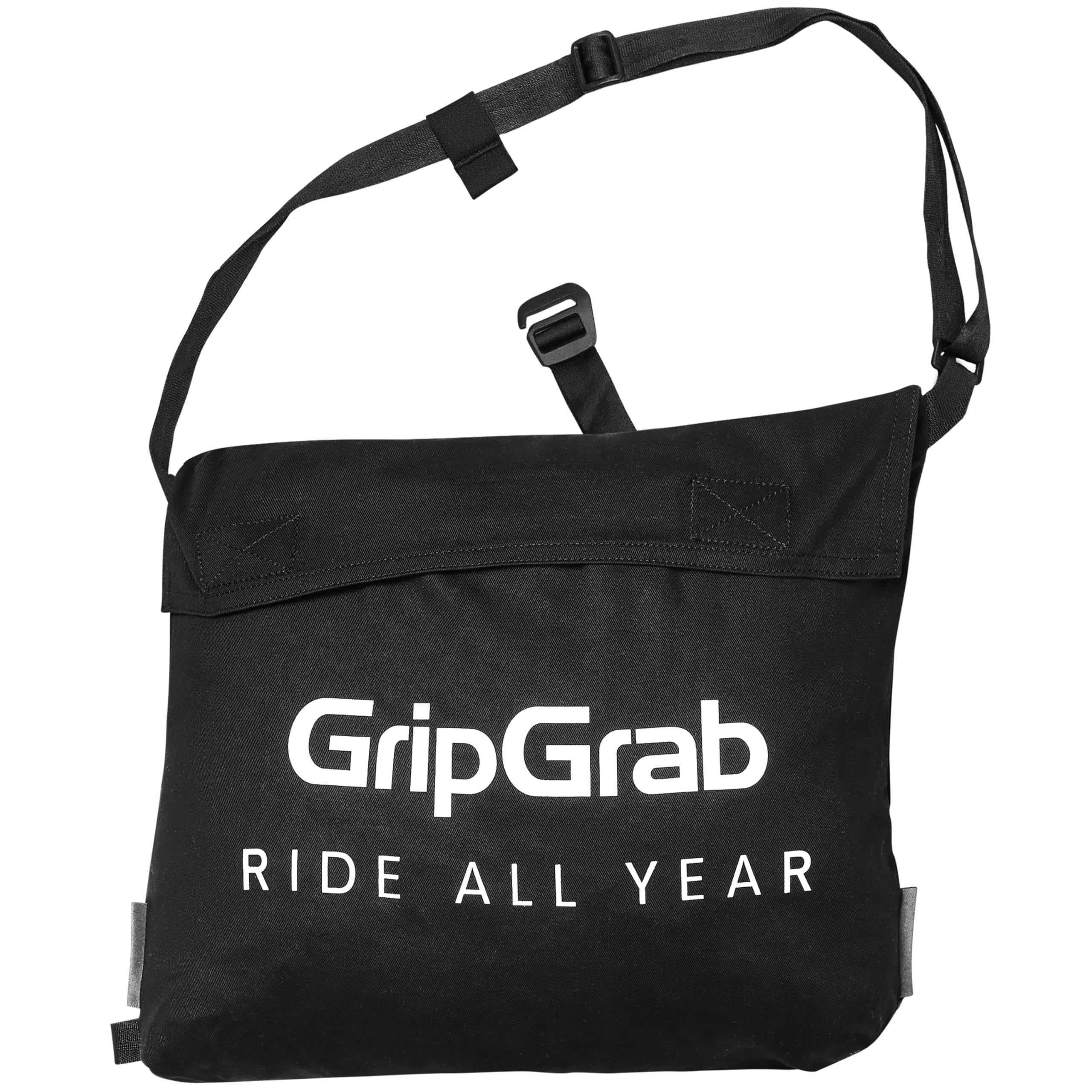 GripGrab R.A.Y. Musette Bag – Fahrrad Umhängetasche 7L Messenger Tasche | Cycling Musette Bag aus Bio-Baumwolle – Schultertasche & Messenger Bag – 7L Volumen für Fahrradhelm, verstellbarer Gurt