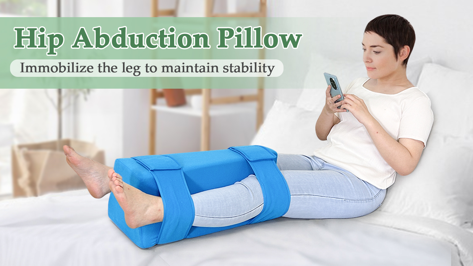 Oreiller De Soutien Abduction Hanche SUYUDD - Coussin Trapézoïdal Pour Récupération Après Chirurgie Du Genou Ou De La Hanche, Usage Domestique Et Clinique, Portable Et Léger - 7