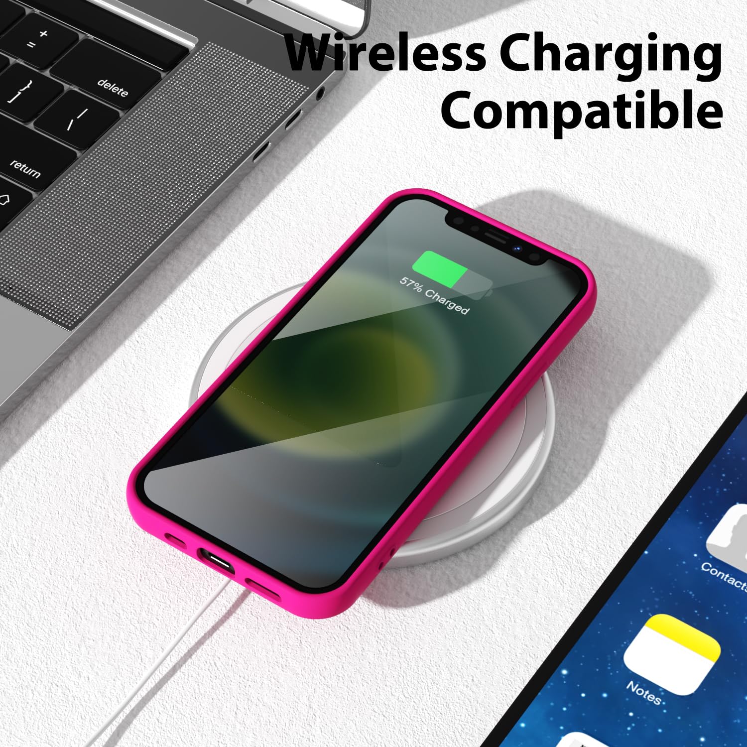 oakxco for iPhone 17 Pro Max Phone Case Liquid Silicone, Cute Thin Slim Grip Soft Rubber Gel for Women Men, Smooth Matte TPU Plain Solid Color Girly Simple Case with Camera Cover, Light Pink — view 1716