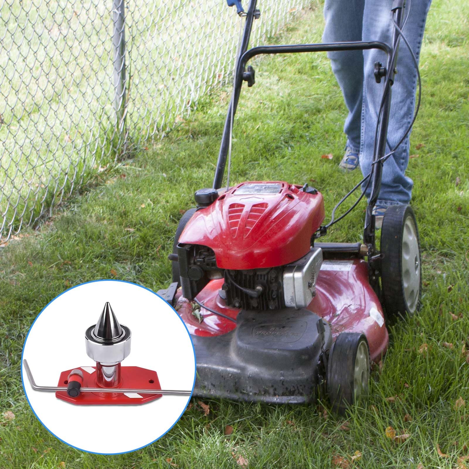 Lawn Mower Blade Balancer – Metal Tool For Balancing Blades After Sharpening, 1 Pack