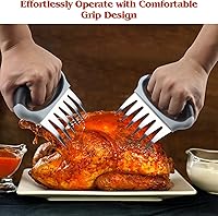 Vista 2 de Garras de carne para triturar, juego de 2 herramientas de metal, trituradora de pollo, garras trituradoras de carne, garras de trituración