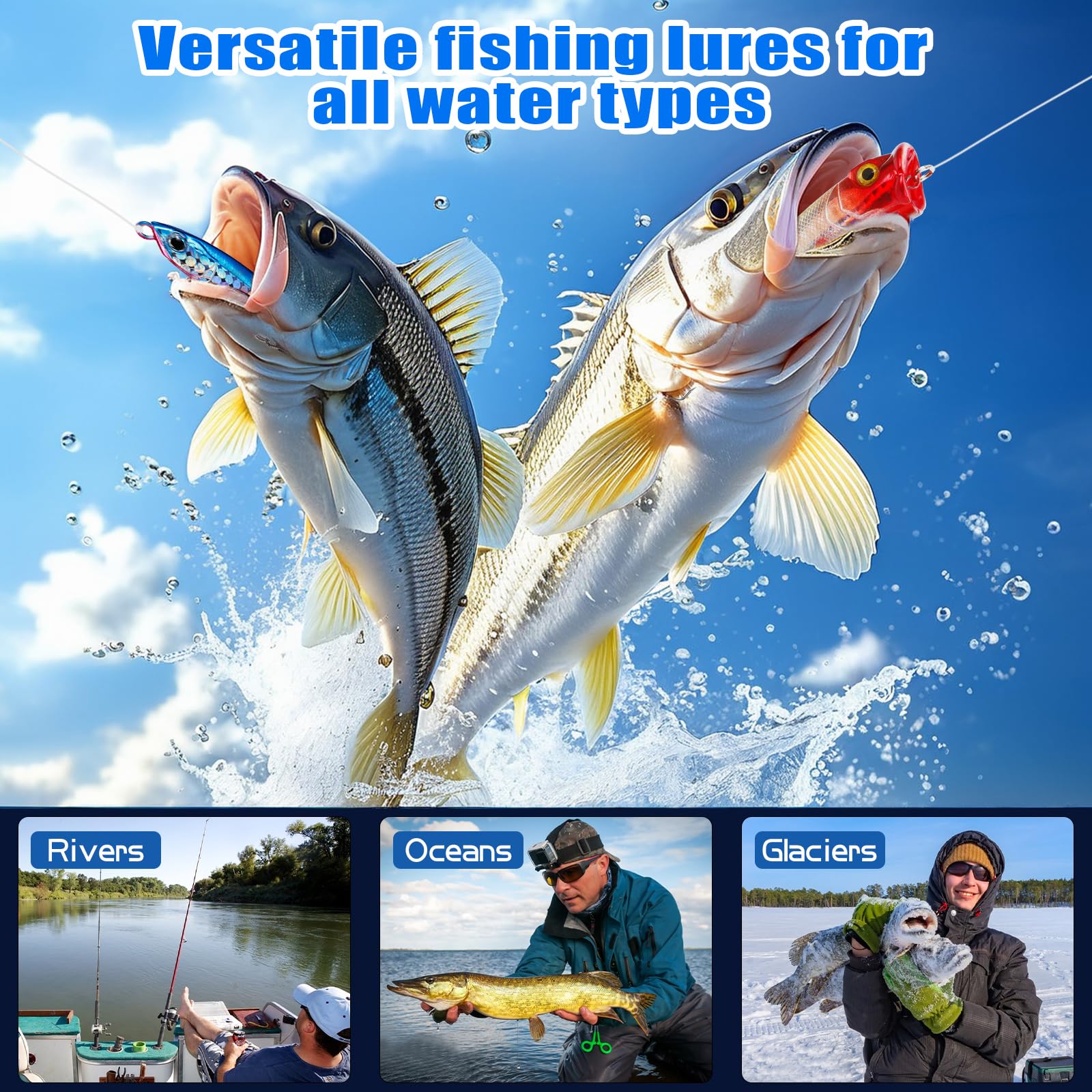 Calendario de Adviento de pesca 2024 para hombres y niños, 24 días de Navidad, señuelo de pesca con caja de aparejos, calendario de Adviento para pescador, padre, abuelo, hermano, regalos de pesca