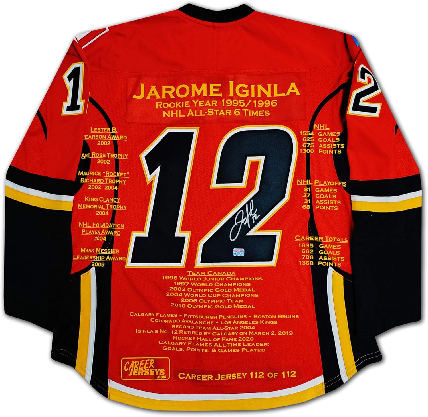 iginla jersey flames