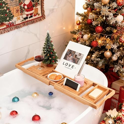 Miniatura 4 de Utoplike carrito de bambú de lujo con charola y laterales extensibles. El diseño característico está más cerca de su vida