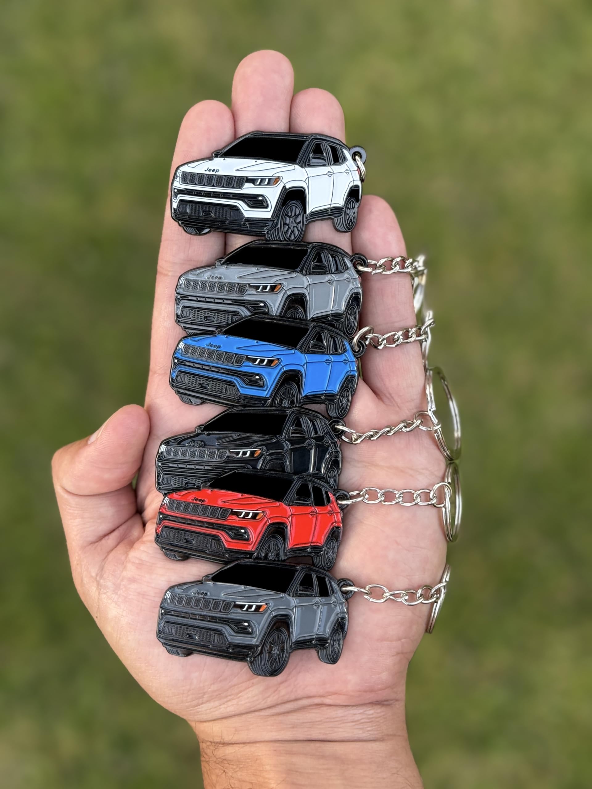 Jeep Compass Metal Keychain – Officially Licensed Jeep Accessories for Women Men Key Chain Cool Fob Gift