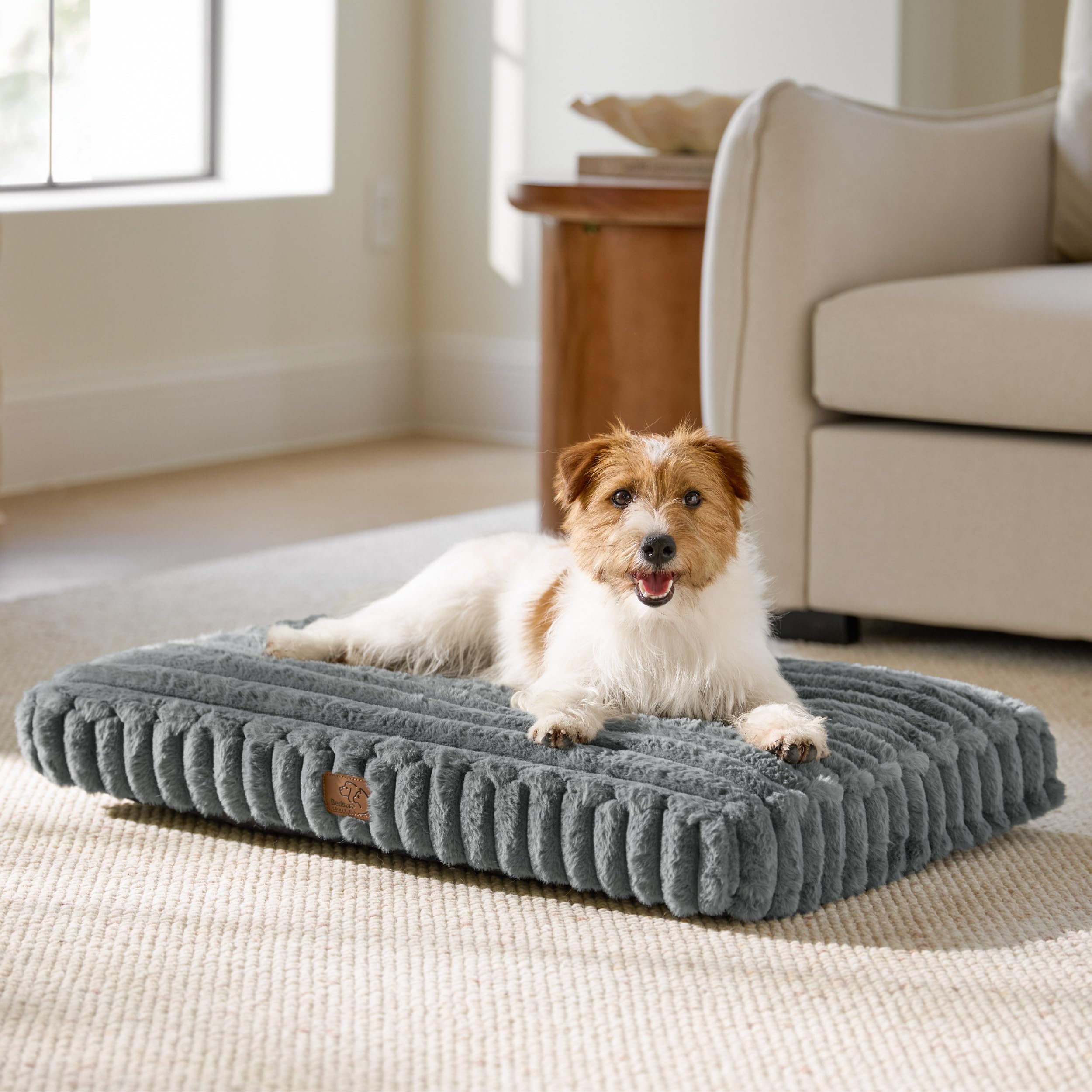 Bedsure ComfyFleece™ Fluffy Balanced Support,Dog Bed Medium Size Dog,30x20