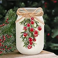 Vista 2 de Decoraciones de Navidad – Decoración de Navidad – Vela de tarro de invierno de 18 onzas – Regalos de Navidad únicos para mujeres, adultos