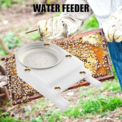 Miniatura 5 de NASHARIA Alimentador de abejas paquete de 5 alimentadores de abejas para colmenas, alimentador de colmenas de agua y plástico para exteriores para