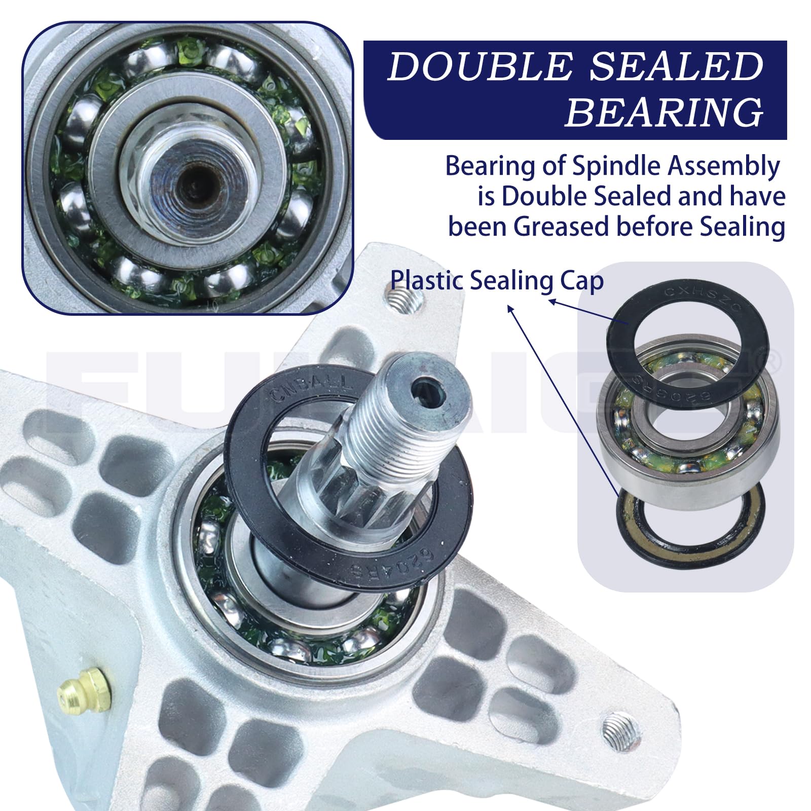 Amazon.com: FULAIGE Greased 618-06978 918-06978 Spindle Assembly