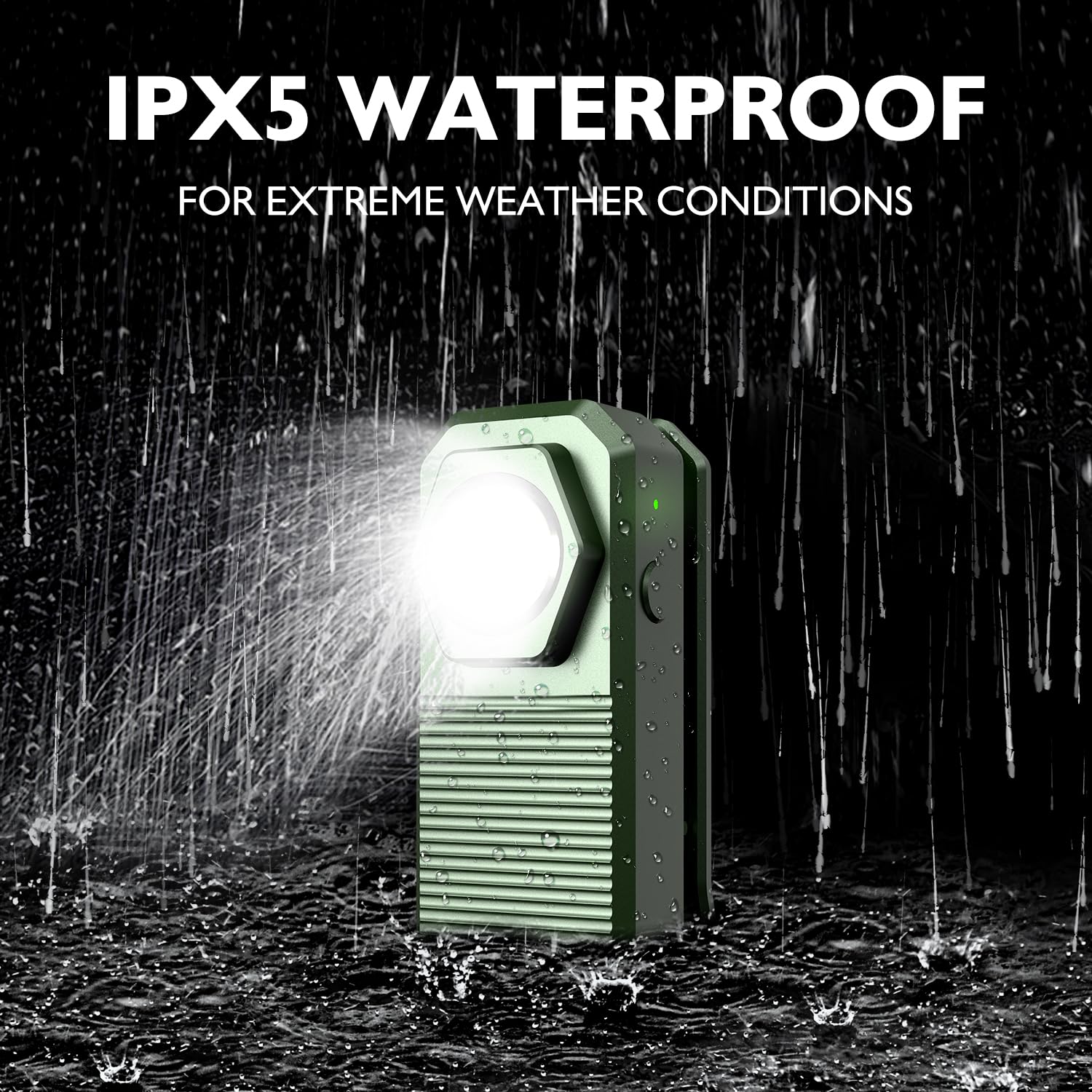 bestyks Mini Linterna LED Potencia con luz roja, 300 lúmenes brillante USB-C recargable, lámpara de clip IPX5 y protección contra caídas de 1,5 m, pequeña luz intermitente para corredores, camping
