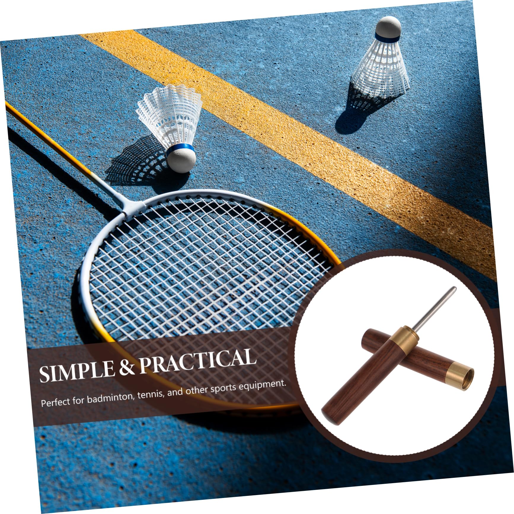 Sosoport Cono di incordatura del Badminton incordatura della Racchetta punteruolo per Racchetta da Badminton punteruolo per infilare Badminton Acciaio Inossidabile