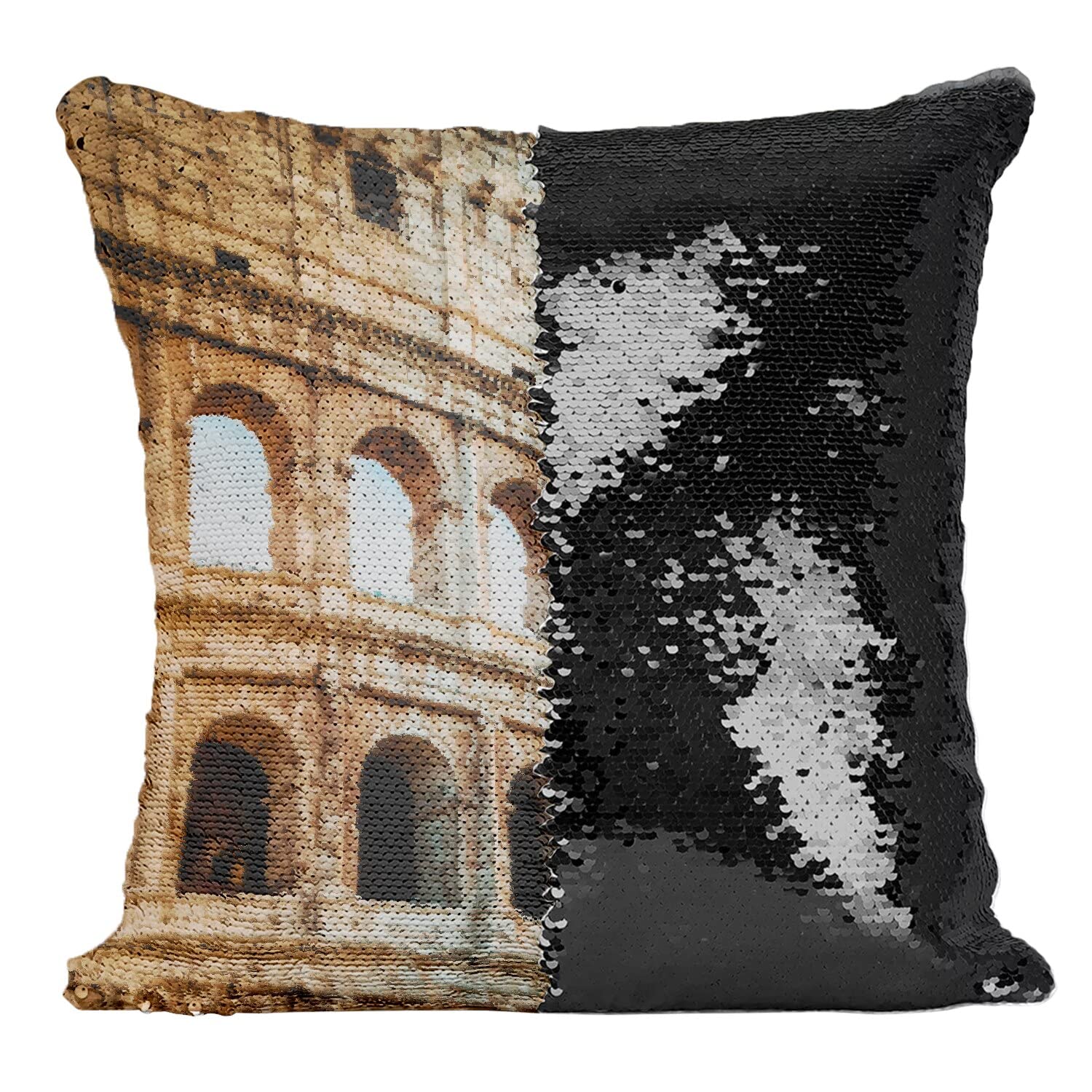 Coussin paillettes noir Rome pour raviver un canapé terne et sans vie