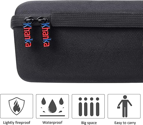 Miniatura 7 de khanka Estuche de viaje rígido de repuesto para Brother P-Touch Pt-d400 PTD400AD, PT-D410 etiquetadora, solo funda (negro)