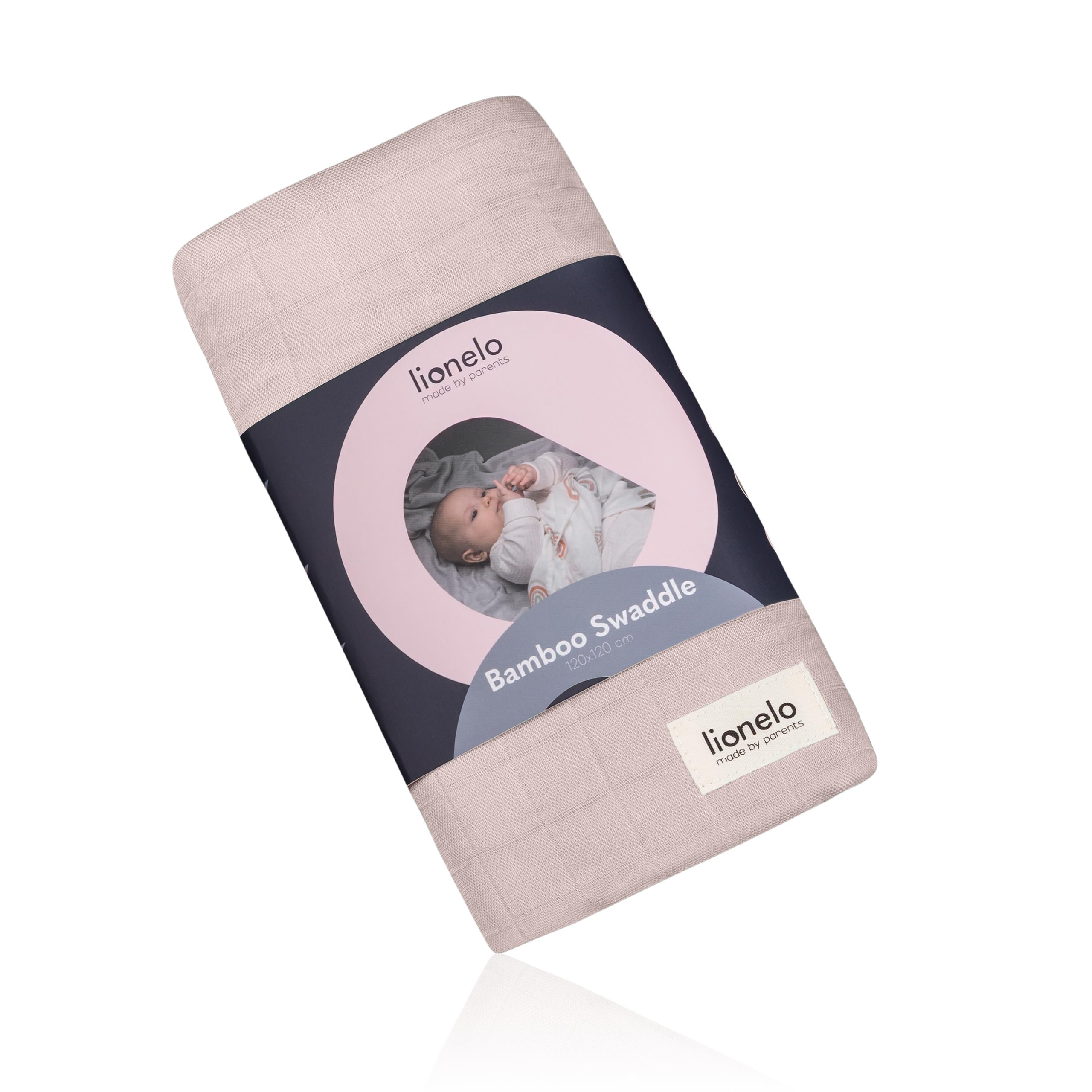 Lionelo Bamboo Swaddle mussola per fasciare neonato cotone bambù 100% naturale 120 x 120 cm Beige