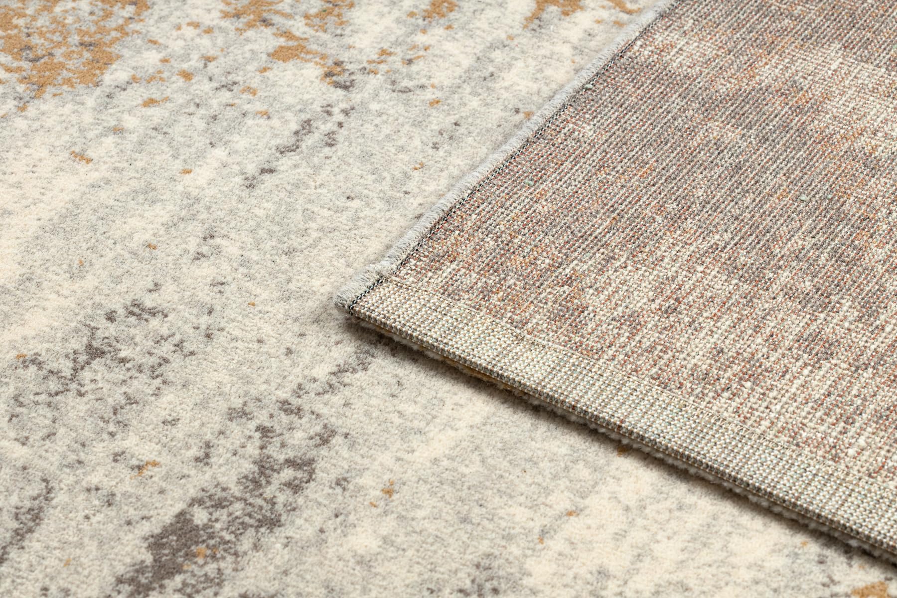 rugsx Wollteppich Abby 486.28.LA110 OSTA Kollektion, 100% Wolle, Vintage, modern beige/grau 80x160 cm