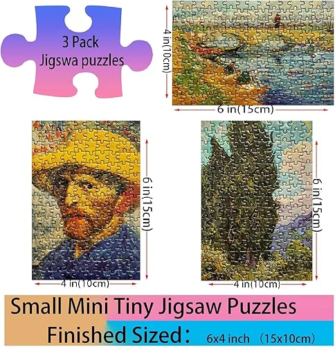 Miniatura 8 de Rompecabezas pequeños para adultos, rompecabezas desafiantes para adultos, 150 piezas de pintura al óleo Mona Lisa Venecia, decoración del hogar,